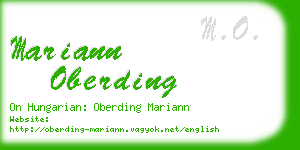 mariann oberding business card